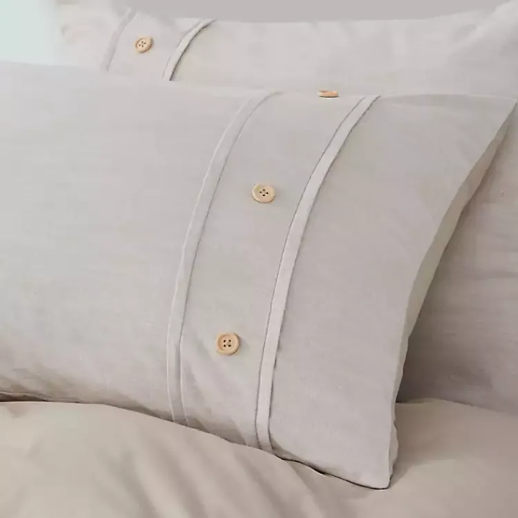 Kirklands Home Neutral Oversized 3-pc. Queen Duvet Cover Set Tan Sale