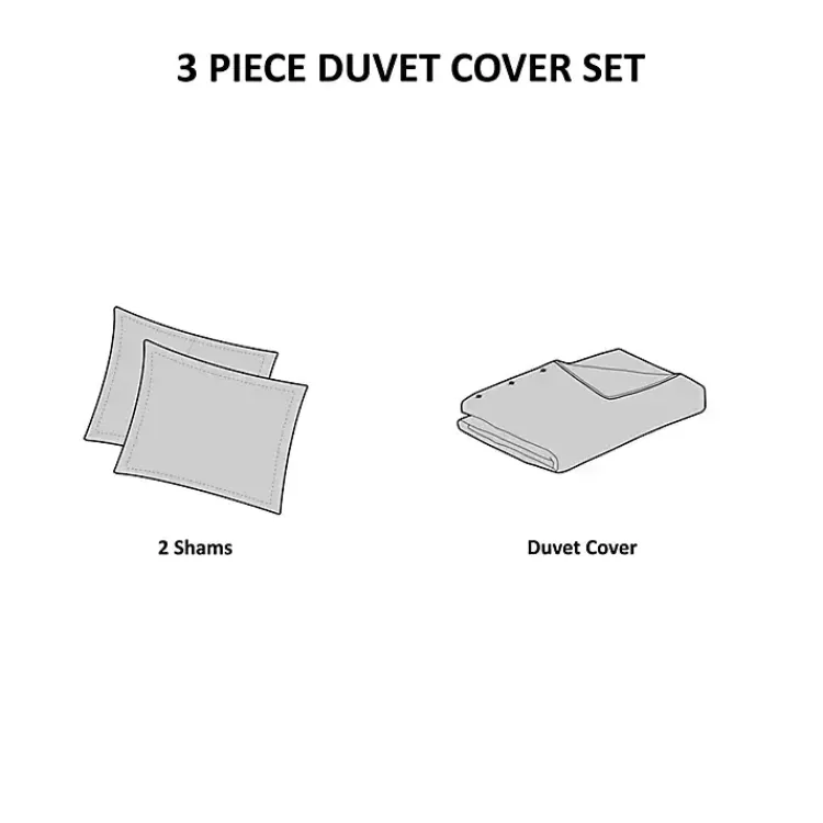 Kirklands Home Neutral Oversized 3-pc. Queen Duvet Cover Set Tan Sale