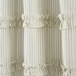 Kirklands Home Neutral Vintage Stripe Curtain Panel Set, 95 in. New