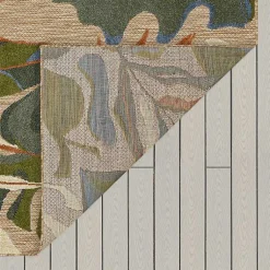 Kirklands Home North Shore Botanical Outdoor Area Rug, 6x9 Multi Clearance
