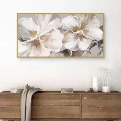 Kirklands Home Nostalgic Neutral Framed Canvas Art Print White