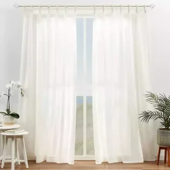 Kirklands Home Oatmeal Braided 2-pc. Curtain Panel Set, 96 in. Ivory Outlet
