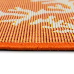 Kirklands Home Coral Indoor/Outdoor Runner, 1x4 Orange New