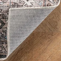 Kirklands Home Orange Distressed Medallion Washable Area Rug, 3x5 Online