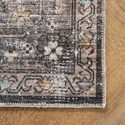Kirklands Home Orange Distressed Medallion Washable Area Rug, 5x8 Hot