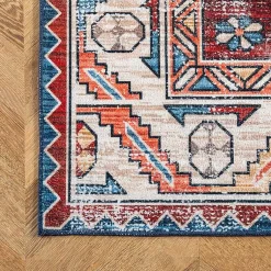 Kirklands Home Orange Faded Medallion Washable Area Rug, 4x6 Online