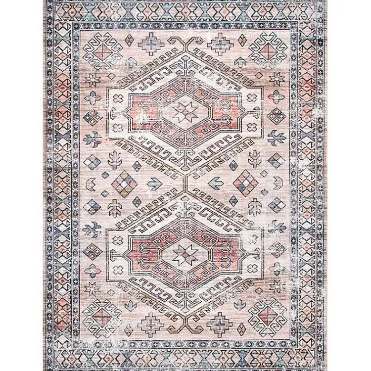 Kirklands Home Global Motif Washable Area Rug, 3x5 Orange Discount