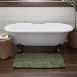 Kirklands Home Oregano Chenille Bath Mat, 34 in. Green New