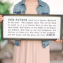 Kirklands Home Our Father Framed Wall Plaque Sale