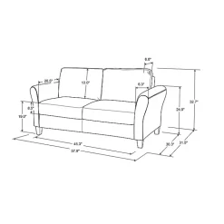 Kirklands Home Oyster Walter Loveseat Ivory Discount