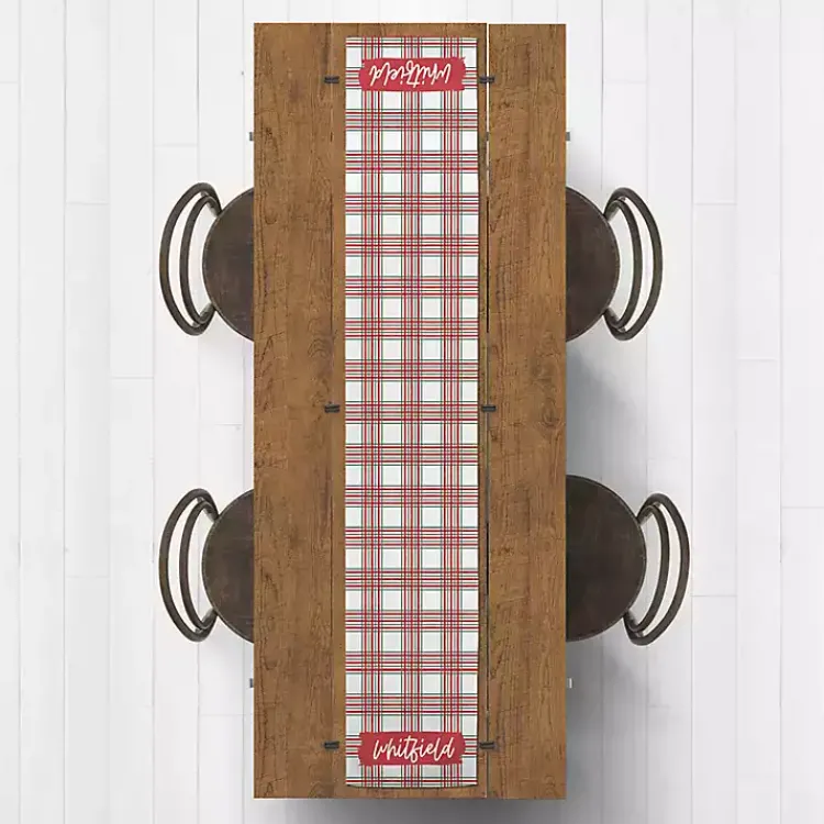 Christmas Dining & Entertaining>Kirklands Home Personalized Christmas Plaid Table Runner, 90 in.