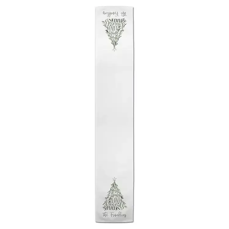 Christmas Dining & Entertaining>Kirklands Home Personalized Christmas Words Table Runner, 90 in.