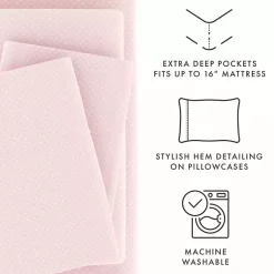 Kirklands Home Tiny Hearts 3-pc. Twin Sheet Set Pink