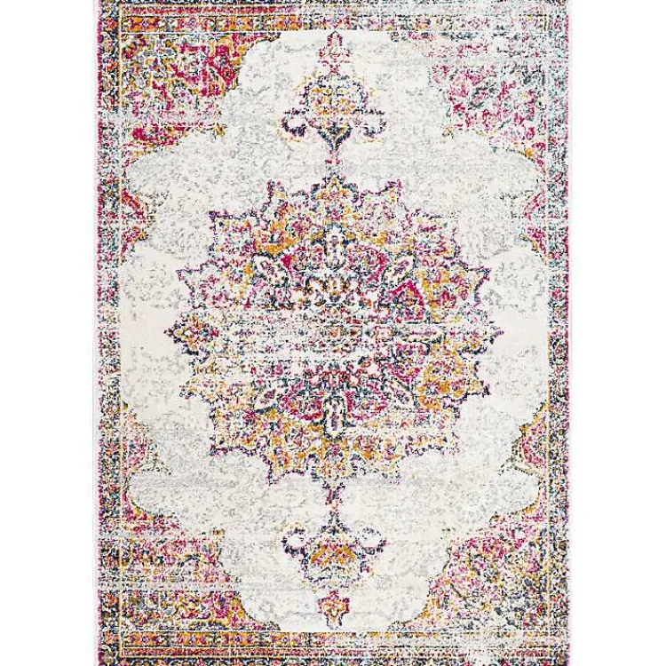 Kirklands Home Pink Vintage Medallion Area Rug, 10x14