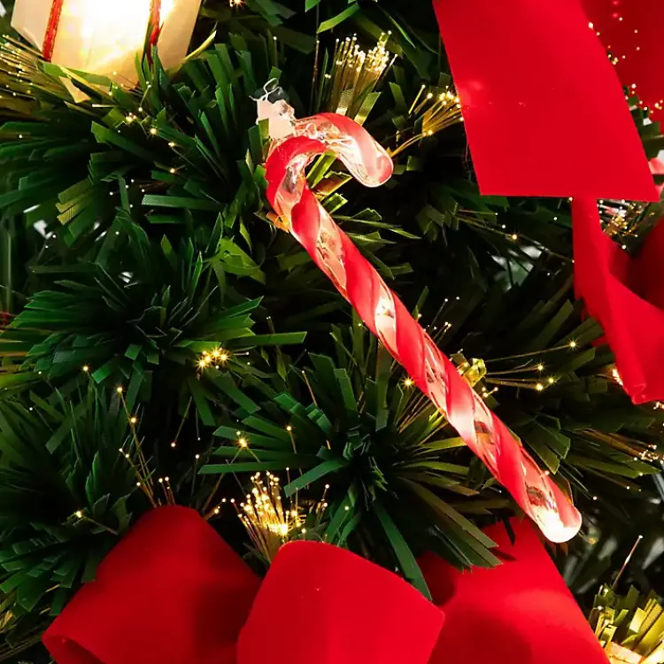 Christmas Arrangements & Garland>Kirklands Home Pre-Lit Red Bow Christmas Tree Arrangement