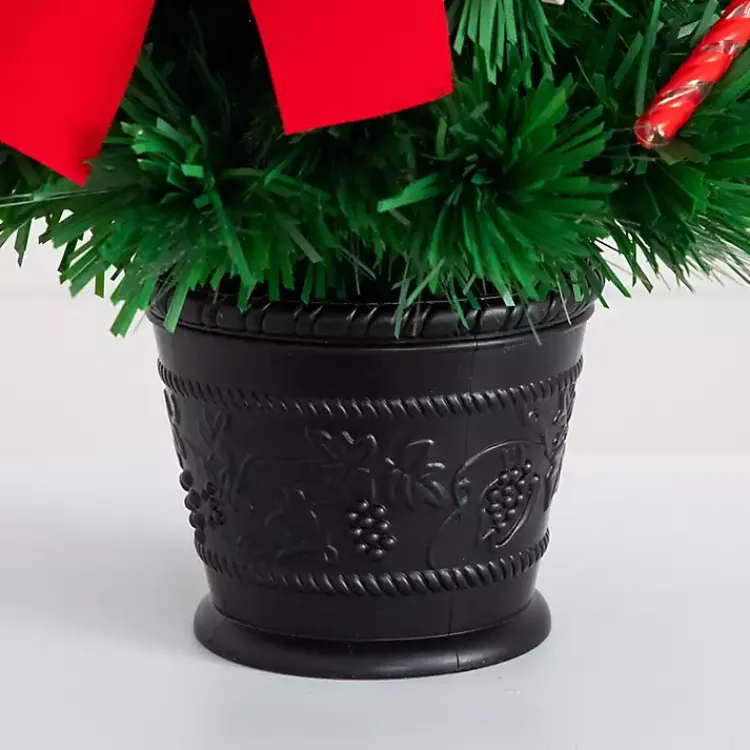 Christmas Arrangements & Garland>Kirklands Home Pre-Lit Red Bow Christmas Tree Arrangement