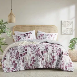 Kirklands Home Purple Botanical 3-pc. Full/Queen Comforter Set Sale