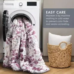 Kirklands Home Purple Botanical 3-pc. King Comforter Set Hot