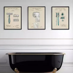 Kirklands Home Razor Patent Framed Art Print New