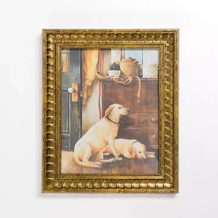 Kirklands Home Ready for a Walk Framed Art Print Multi New