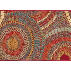 Kirklands Home Red & Blue Circles Indoor/Outdoor Rug, 2x3 Online