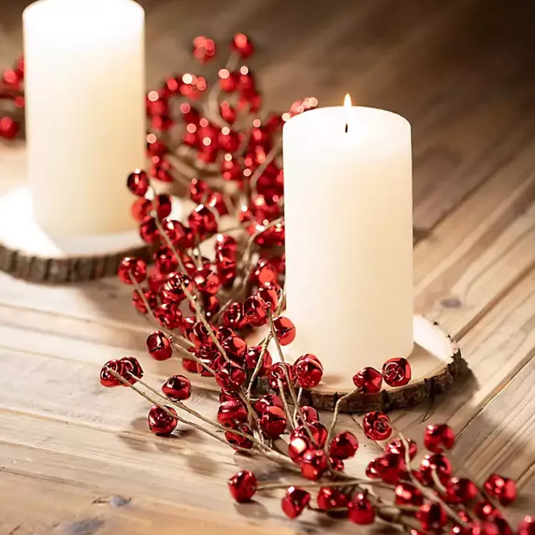 Christmas Arrangements & Garland>Kirklands Home Jingle Bells Christmas Garland Red