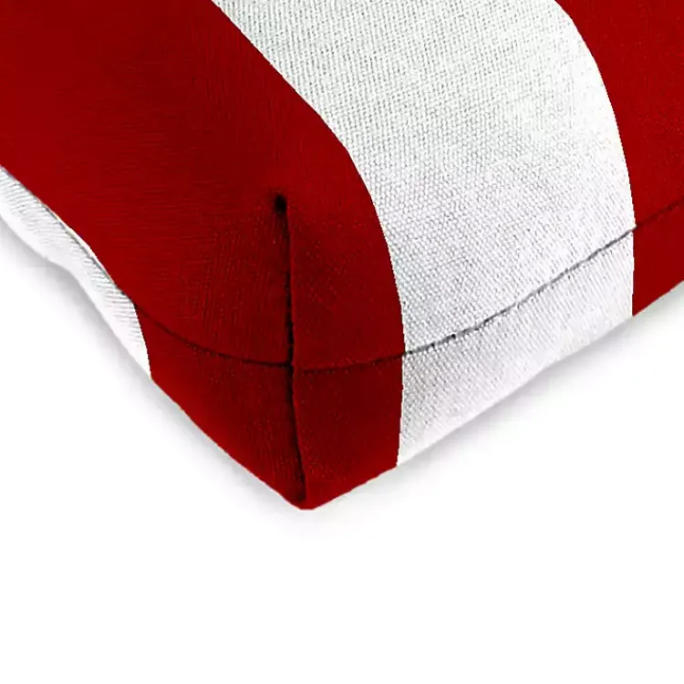 Kirklands Home Red Stripe French 3-pc. Outdoor Wicker Cushion Set New