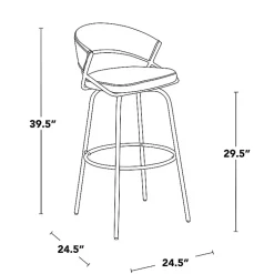 Kirklands Home Remy & Gold Swivel Bar Stools, Set of 2 Black Clearance