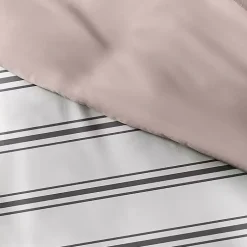 Kirklands Home Rose Pink Echo Stripe 3-pc. King Duvet Cover Set
