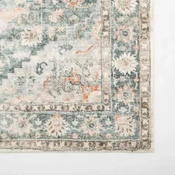 Kirklands Home Rosette Green and Ivory Area Rug, 5x7 Sale