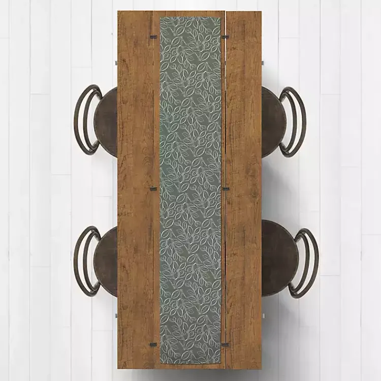 Kirklands Home Sage Leaves Table Runner, 72 in. Green New