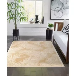 Kirklands Home Sand Cabo Palm Indoor/Outdoor Rug, 4x7 Clearance
