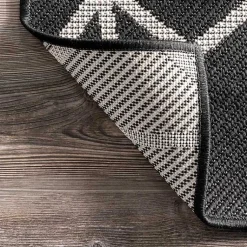 Kirklands Home Sanford Gray Geometric Shapes Outdoor Rug, 8x10 Clearance