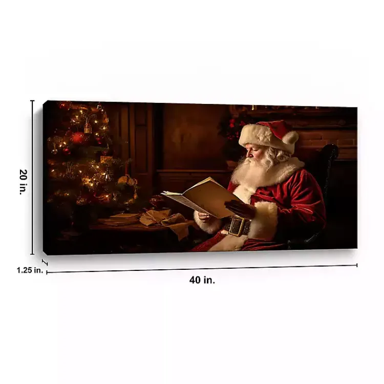 Christmas Art & Wall Decor>Kirklands Home Santa and List Canvas Art Print