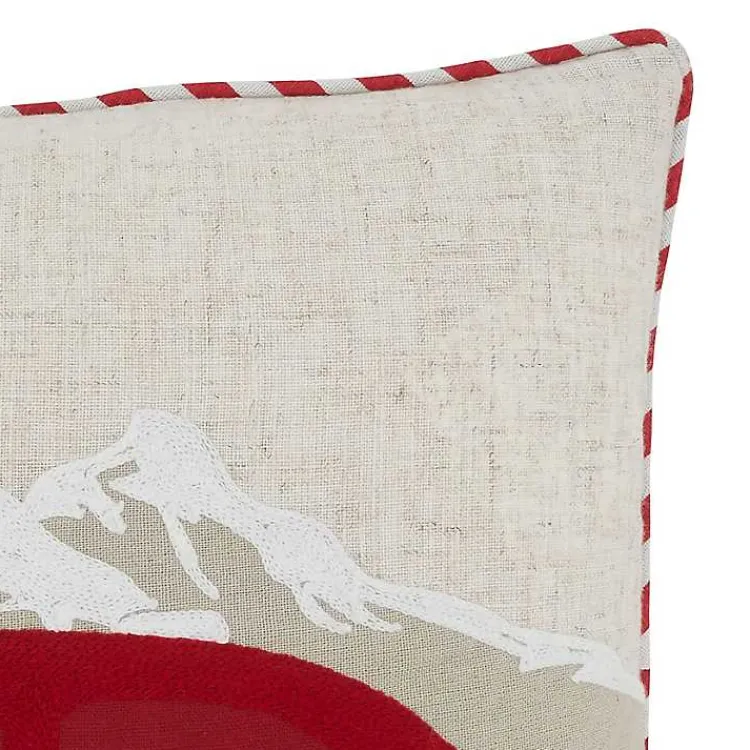 Christmas Pillows>Kirklands Home Santa Truck and Trailer Lumbar Pillow Multi