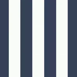 Kirklands Home Sapphire Cabana Stripe Outdoor Seat Cushion Blue