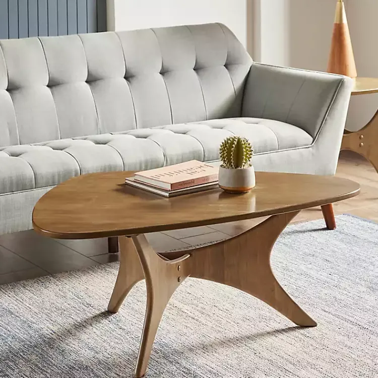 Kirklands Home Savannah Wooden Triangle Coffee Table Brown