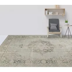 Kirklands Home Sea Vintage Medallion Area Rug, 2x3 Green New