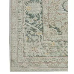 Kirklands Home Sea Vintage Medallion Area Rug, 7x10 Green Clearance