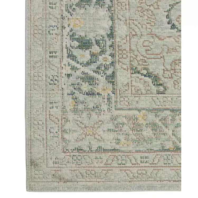 Kirklands Home Sea Vintage Medallion Area Rug, 7x10 Green Clearance