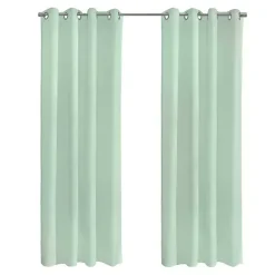 Kirklands Home Seafoam Boucle Sheer Curtain Panel, 95 in. Green