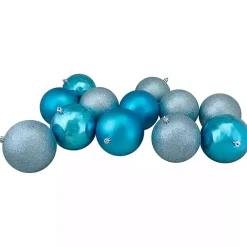 Christmas Ornaments>Kirklands Home Shatterproof Turquoise Multi 32-pc. Ornaments Blue