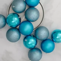 Christmas Ornaments>Kirklands Home Shatterproof Turquoise Multi 32-pc. Ornaments Blue