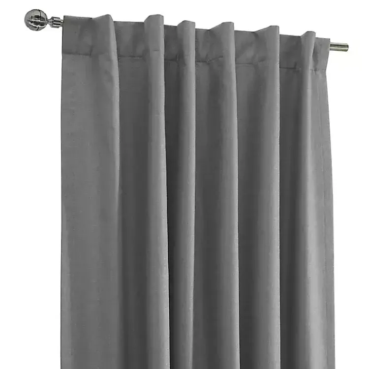 Kirklands Home Silver Baxter Blackout Curtain Panel, 84 in. Gray Hot