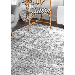 Kirklands Home Silver Deena Abstract Area Rug, 5x8 Hot