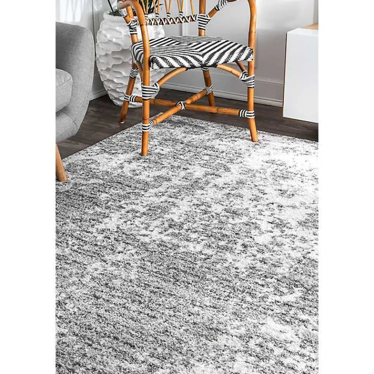 Kirklands Home Silver Deena Abstract Area Rug, 5x8 Hot