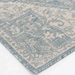 Kirklands Home Sky Medallion Lava Indoor/Outdoor Area Rug, 6x9 Blue