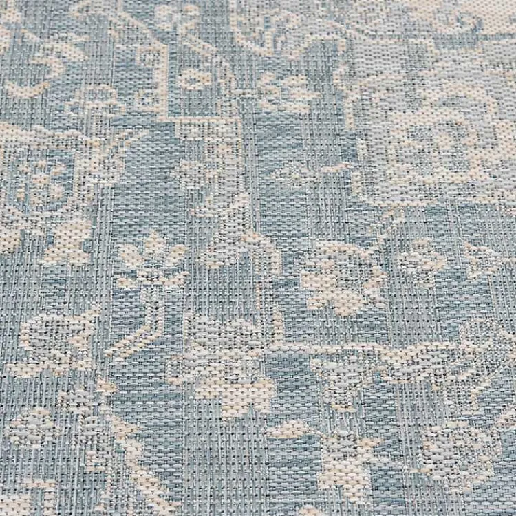 Kirklands Home Sky Medallion Lava Indoor/Outdoor Area Rug, 6x9 Blue
