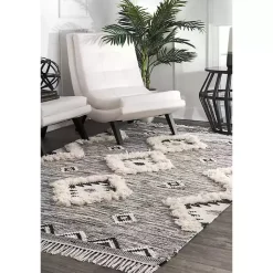 Kirklands Home Sofia Moroccan Fringe Area Rug, 8x10 Gray Best