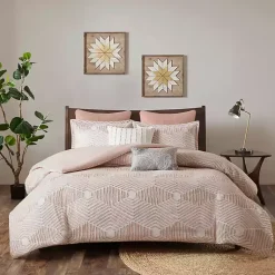 Kirklands Home Soft Pink Tufted Full/Queen 3-pc. Comforter Set